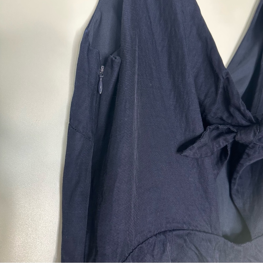 Banana Republic jumpsuit back tie linen blend - Picture 8 of 16